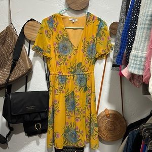 Madewell Yellow Floral Dress